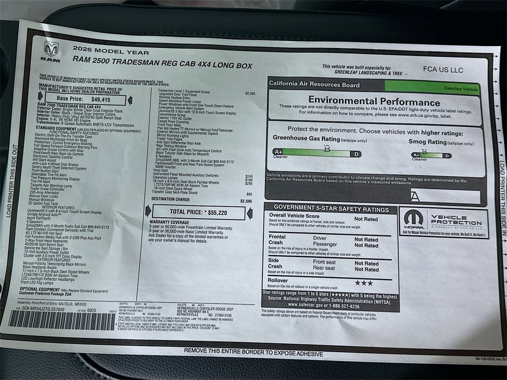 New 2026 RAM 2500 Tradesman image 21