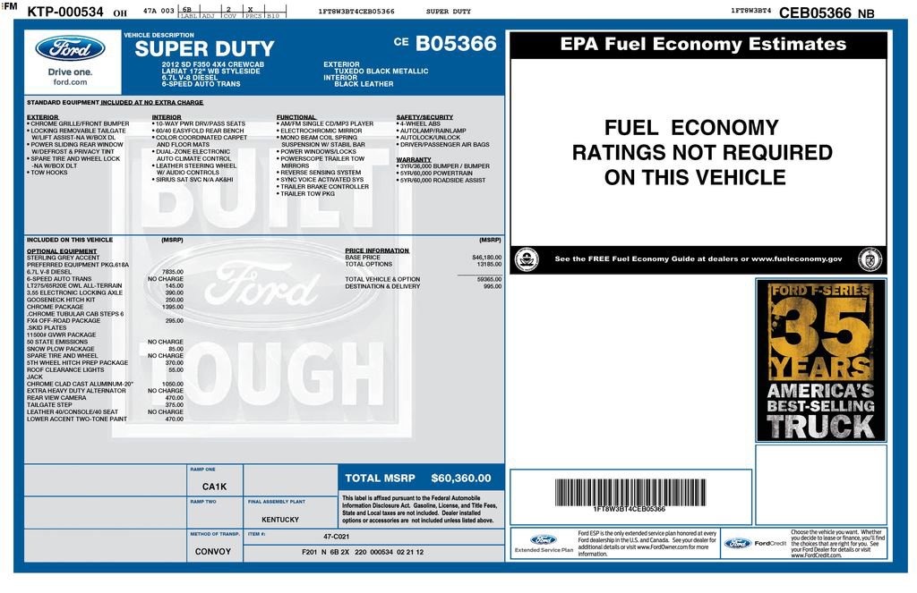 Used 2012 Ford F350 Lariat w/ Chrome Pkg image 28