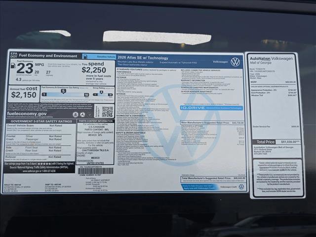 New 2026 Volkswagen Atlas SE image 19