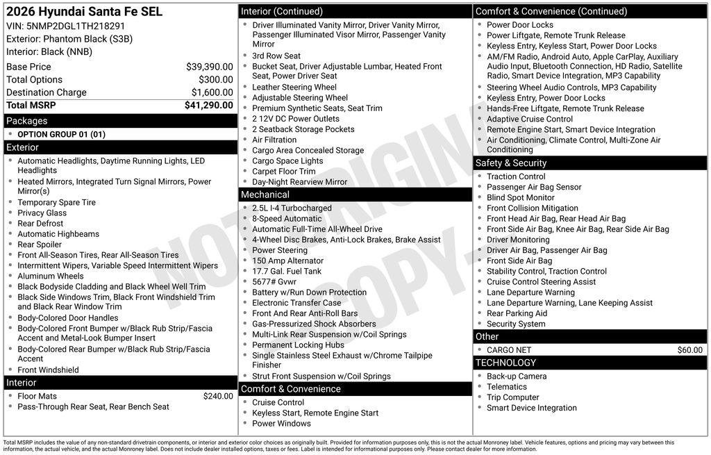 New 2026 Hyundai Santa Fe SEL AWD/4WD image 29