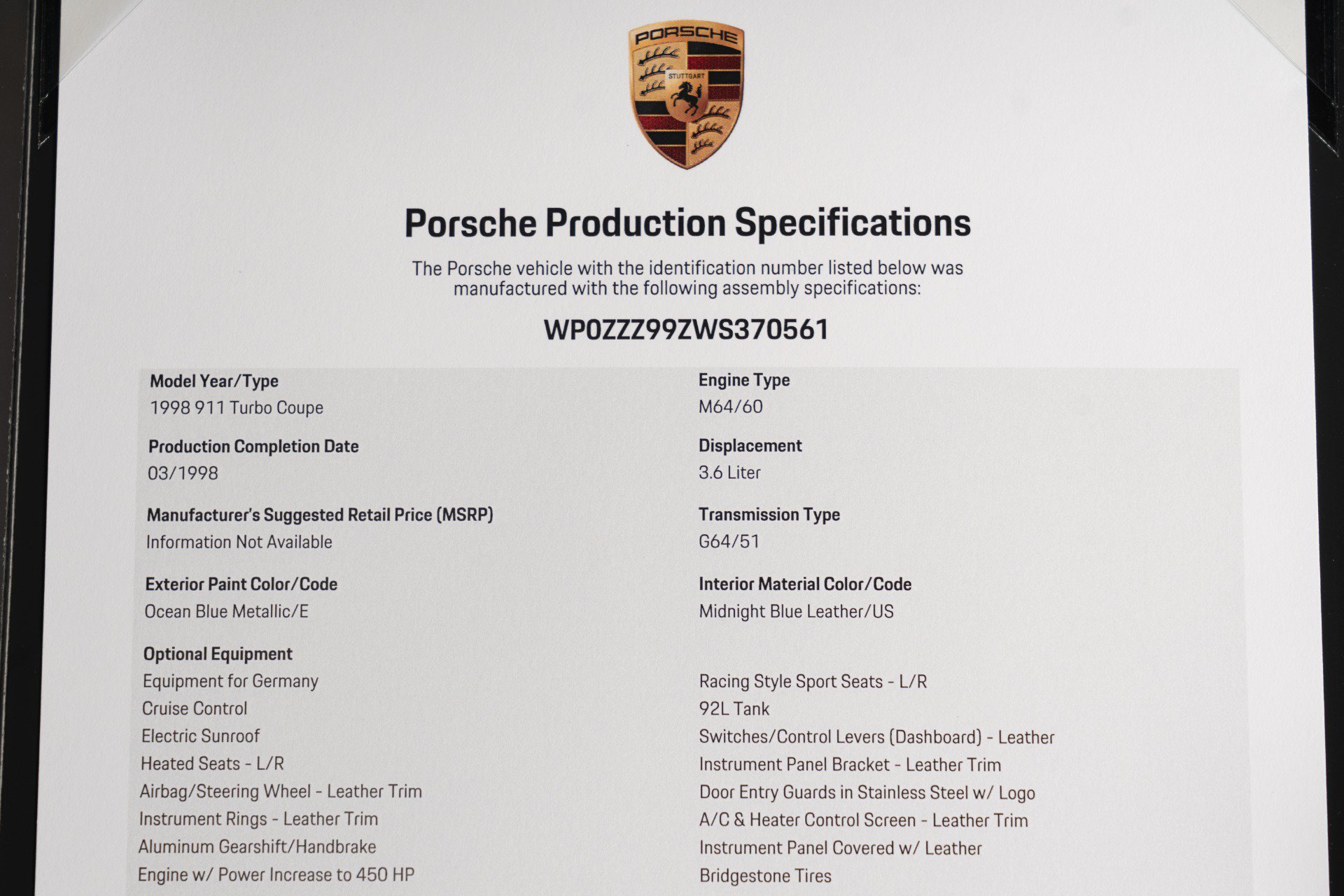 Used 1998 Porsche 911 image 41