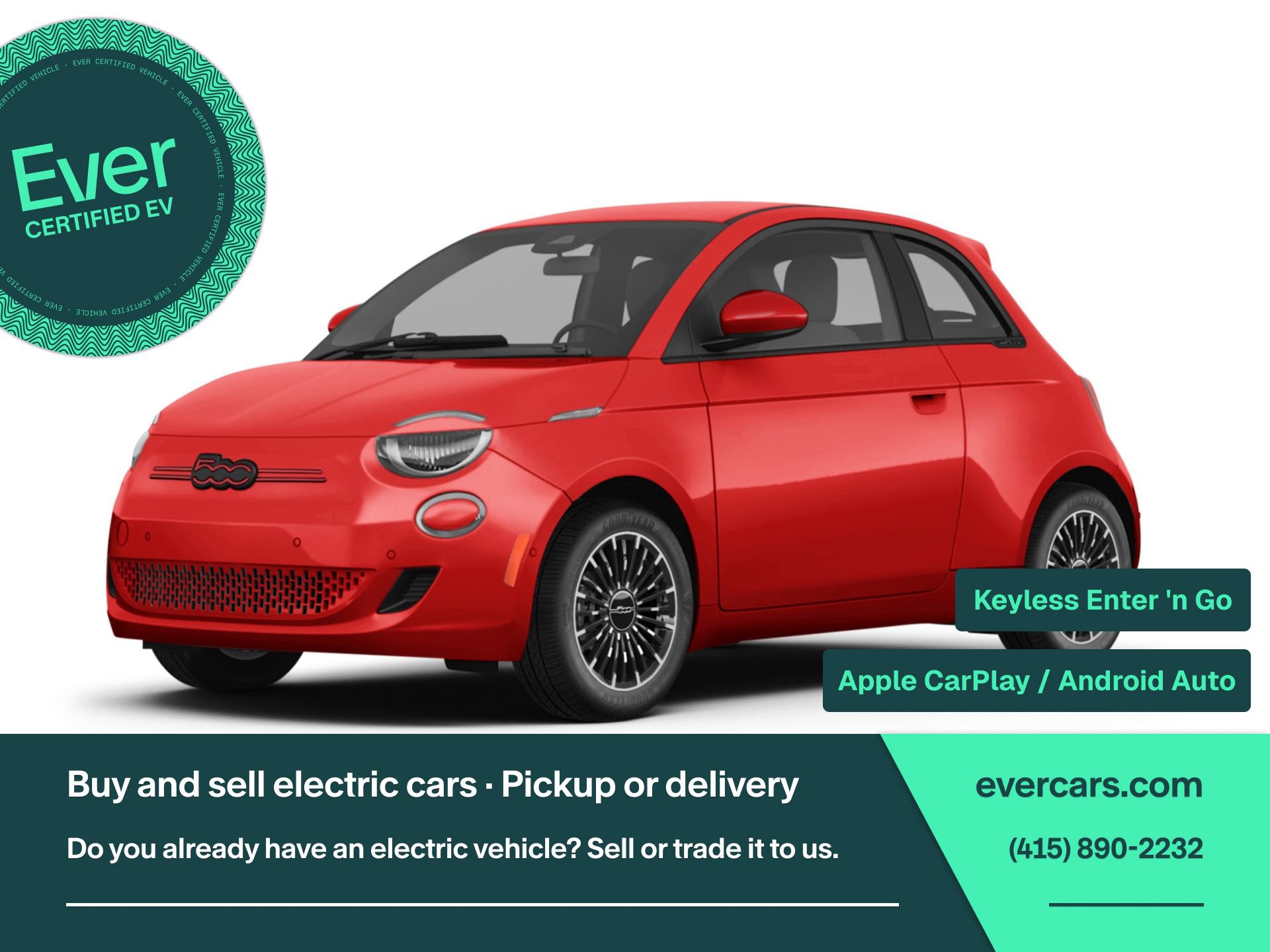 Used 2024 FIAT 500 e (RED) FWD image 1