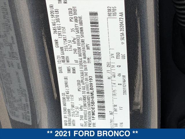 Certified 2021 Ford Bronco Big Bend AWD/4WD image 24