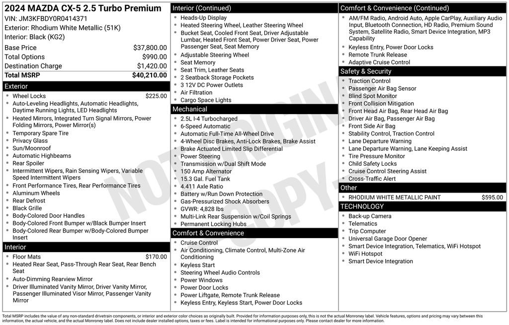 Used 2024 MAZDA CX-5 2.5 Turbo w/ Premium Package image 25