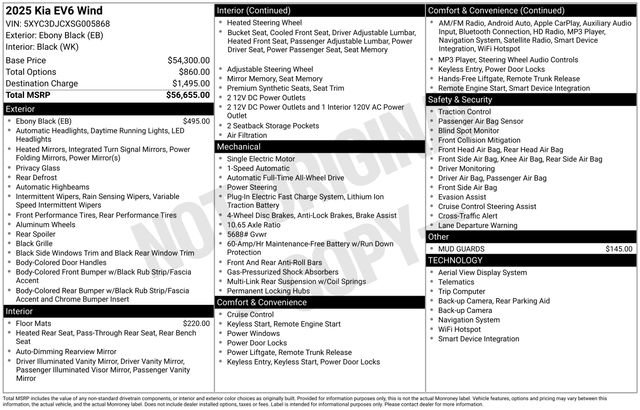 New 2025 Kia EV6 Wind AWD/4WD image 21