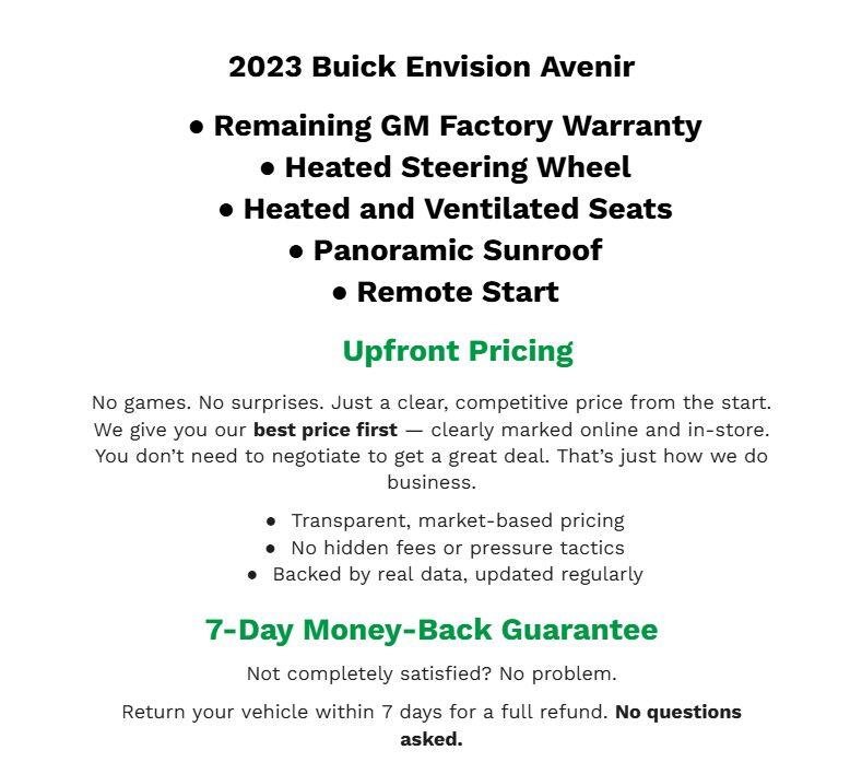 Used 2023 Buick Envision Avenir AWD/4WD image 2