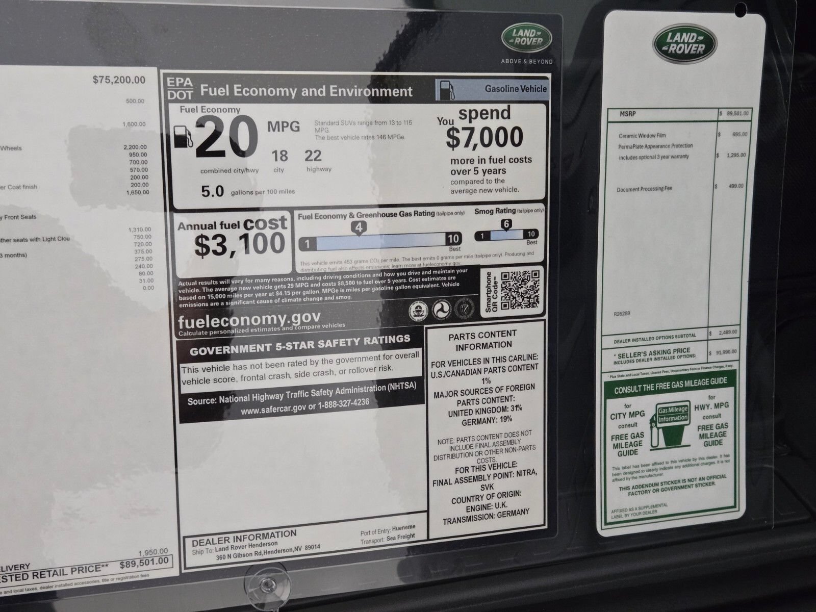 New 2026 Land Rover Defender 110 X-Dynamic SE AWD/4WD image 32