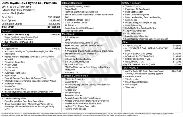Used 2024 Toyota RAV4 XLE Premium w/ Weather Package AWD/4WD image 11
