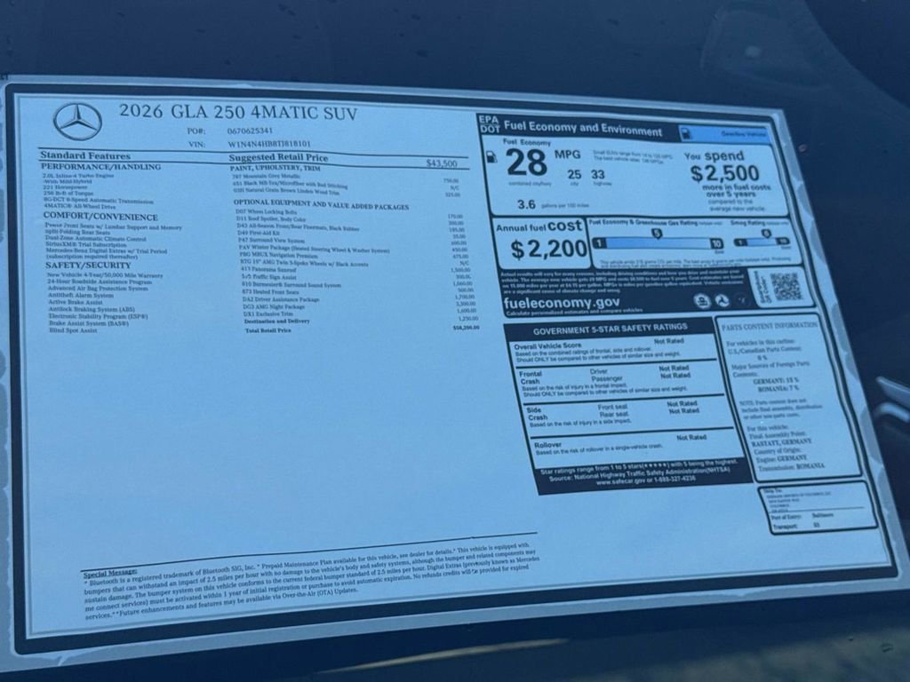 New 2026 Mercedes-Benz GLA 250 4MATIC image 10