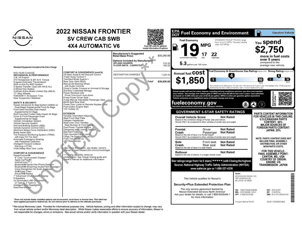 Used 2022 Nissan Frontier SV AWD/4WD image 19