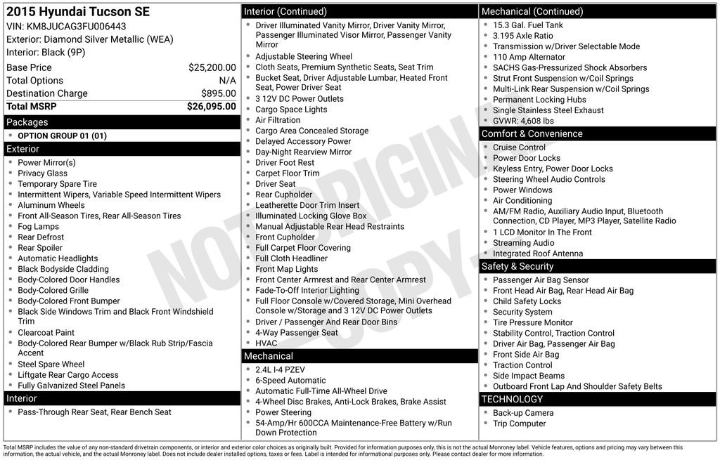 Used 2015 Hyundai Tucson SE image 17