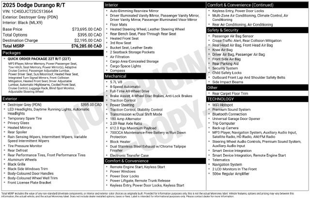 Used 2025 Dodge Durango R/T AWD/4WD image 40