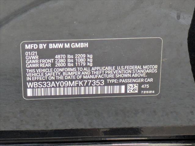 Used 2021 BMW M3 Competition w/ Executive Package RWD image 29