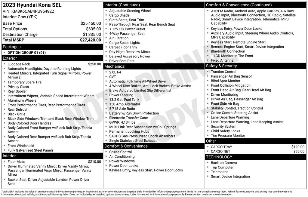 Certified 2023 Hyundai Kona SEL image 36