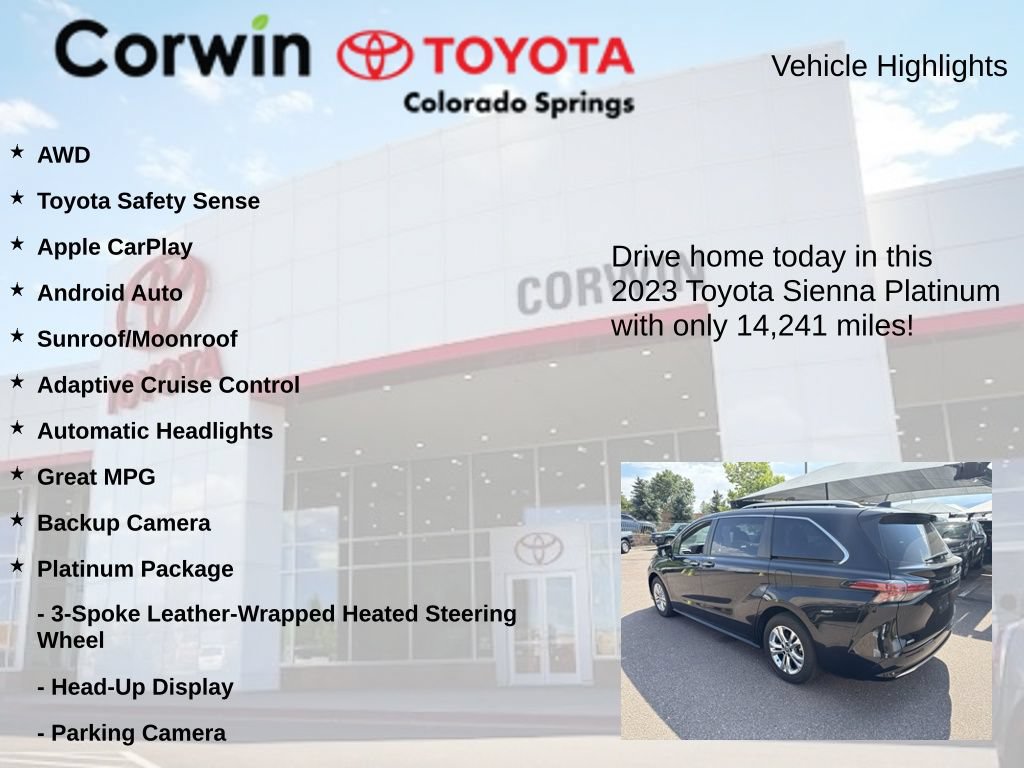 Used 2023 Toyota Sienna Platinum AWD/4WD image 6