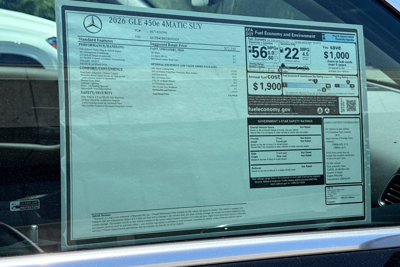 New 2026 Mercedes-Benz GLE 450e 4MATIC image 30
