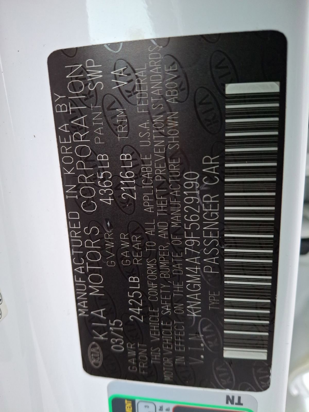 Used 2015 Kia Optima LX image 29