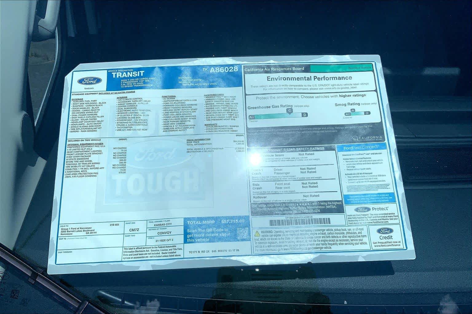 New 2026 Ford Transit 250 148 High Roof Extended w/ Load Area Protection Package RWD image 17