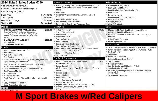 Used 2024 BMW M340i w/ Driving Assistance Package RWD image 50