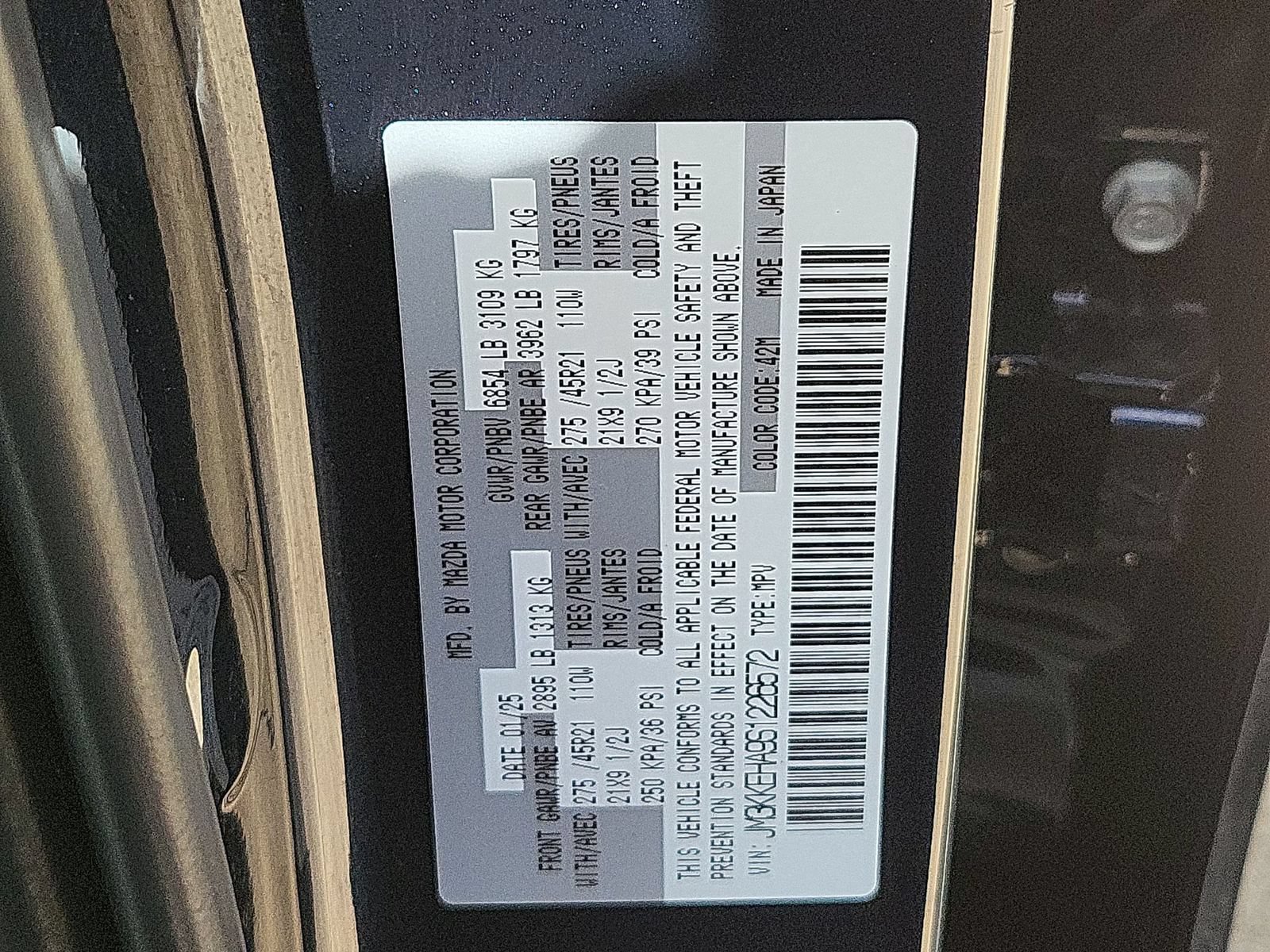 Used 2025 MAZDA CX-90 Plug-In Hybrid w/ Premium Plus AWD/4WD image 35