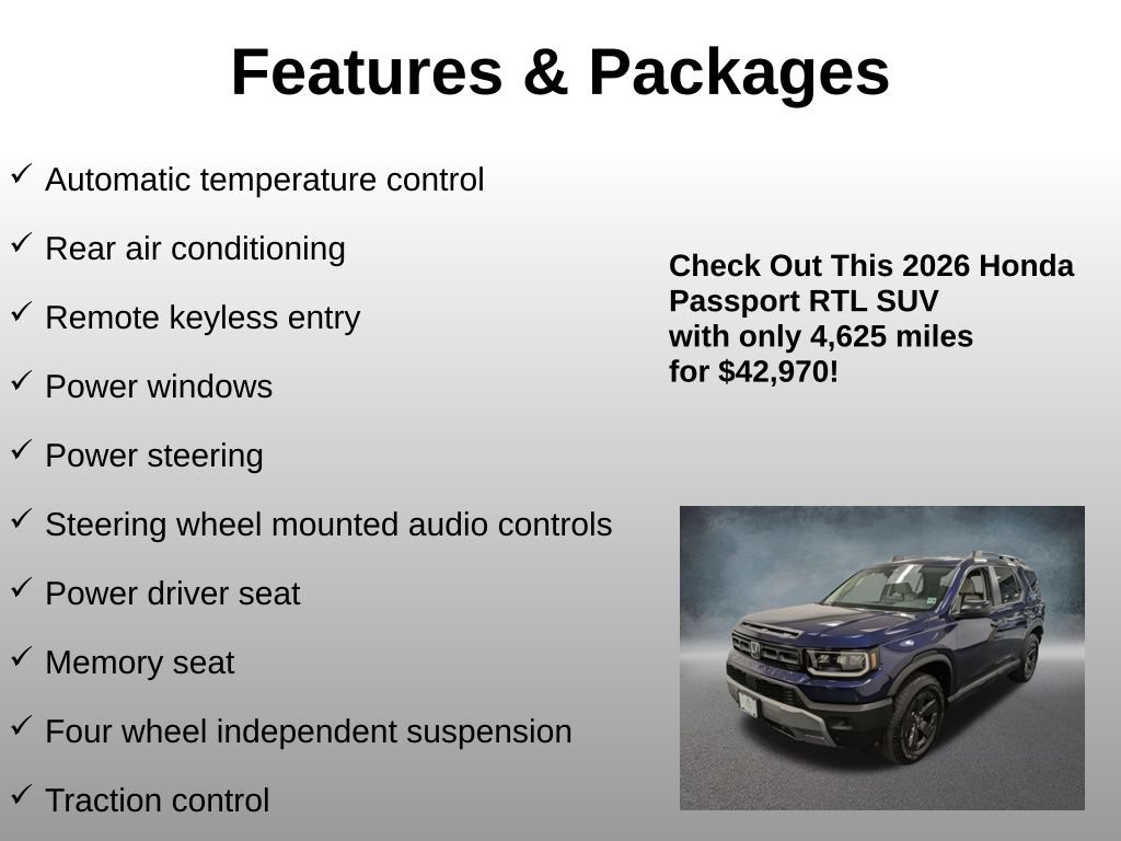 Used 2026 Honda Passport RTL image 8
