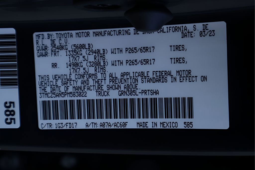 Certified 2023 Toyota Tacoma TRD Sport w/ Advanced Technology Package image 29