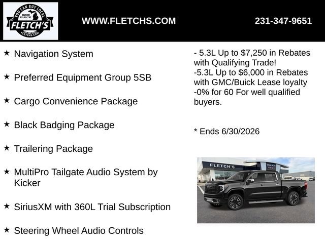 New 2026 GMC Sierra 1500 Denali Ultimate w/ LPO, Black Badging Package AWD/4WD image 3