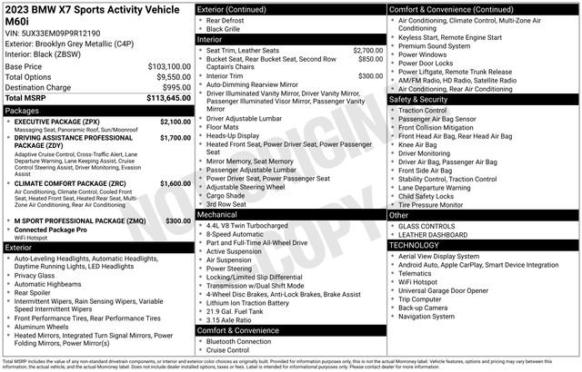 Used 2023 BMW X7 M60i w/ Executive Package image 37