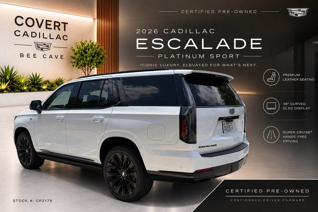 Certified 2026 Cadillac Escalade Platinum Sport w/ LPO, ONYX Package AWD/4WD video 3