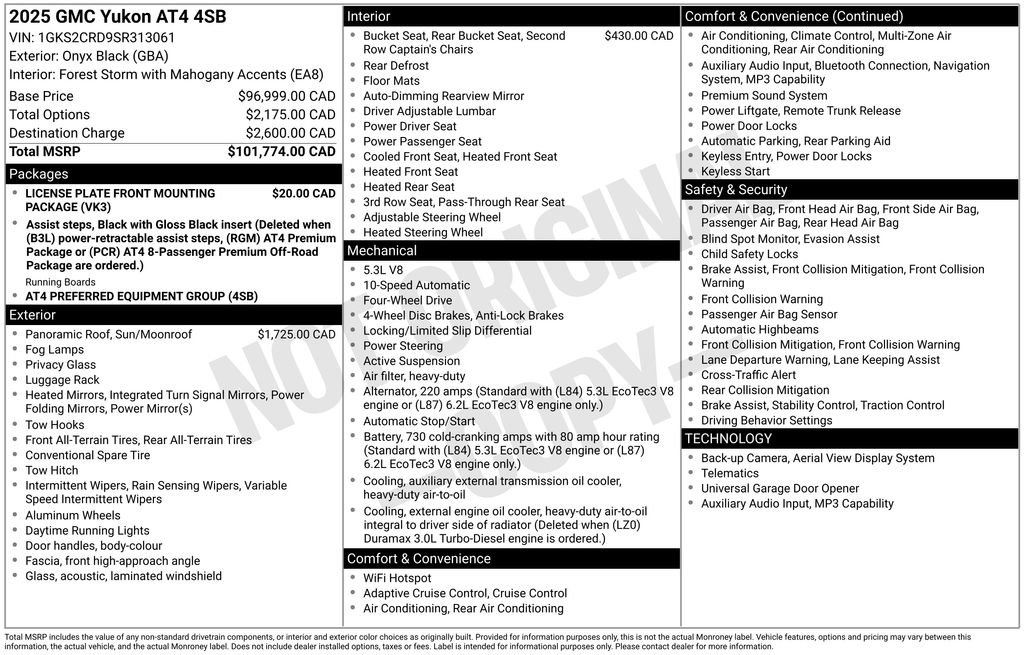 Used 2025 GMC Yukon AT4 AWD/4WD image 6