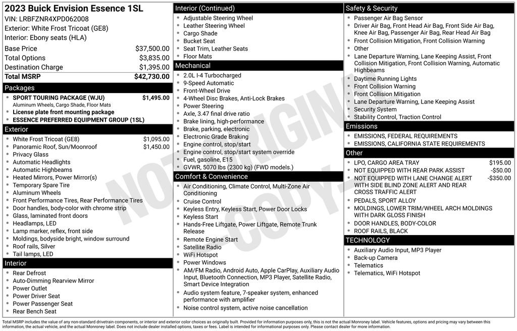 Used 2023 Buick Envision Essence w/ Sport Touring Package image 5