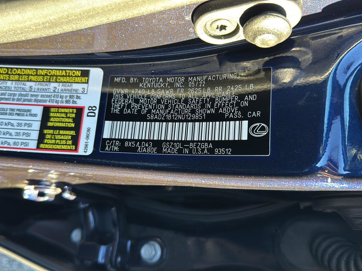 Certified 2022 Lexus ES 350 w/ Premium Package image 36