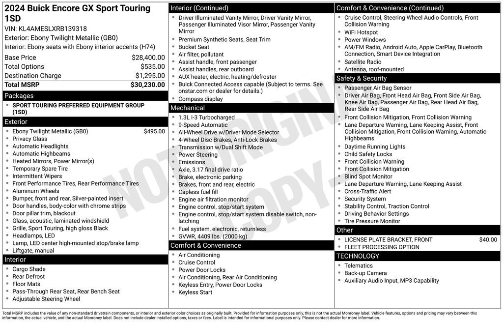 Used 2024 Buick Encore GX Sport Touring image 39