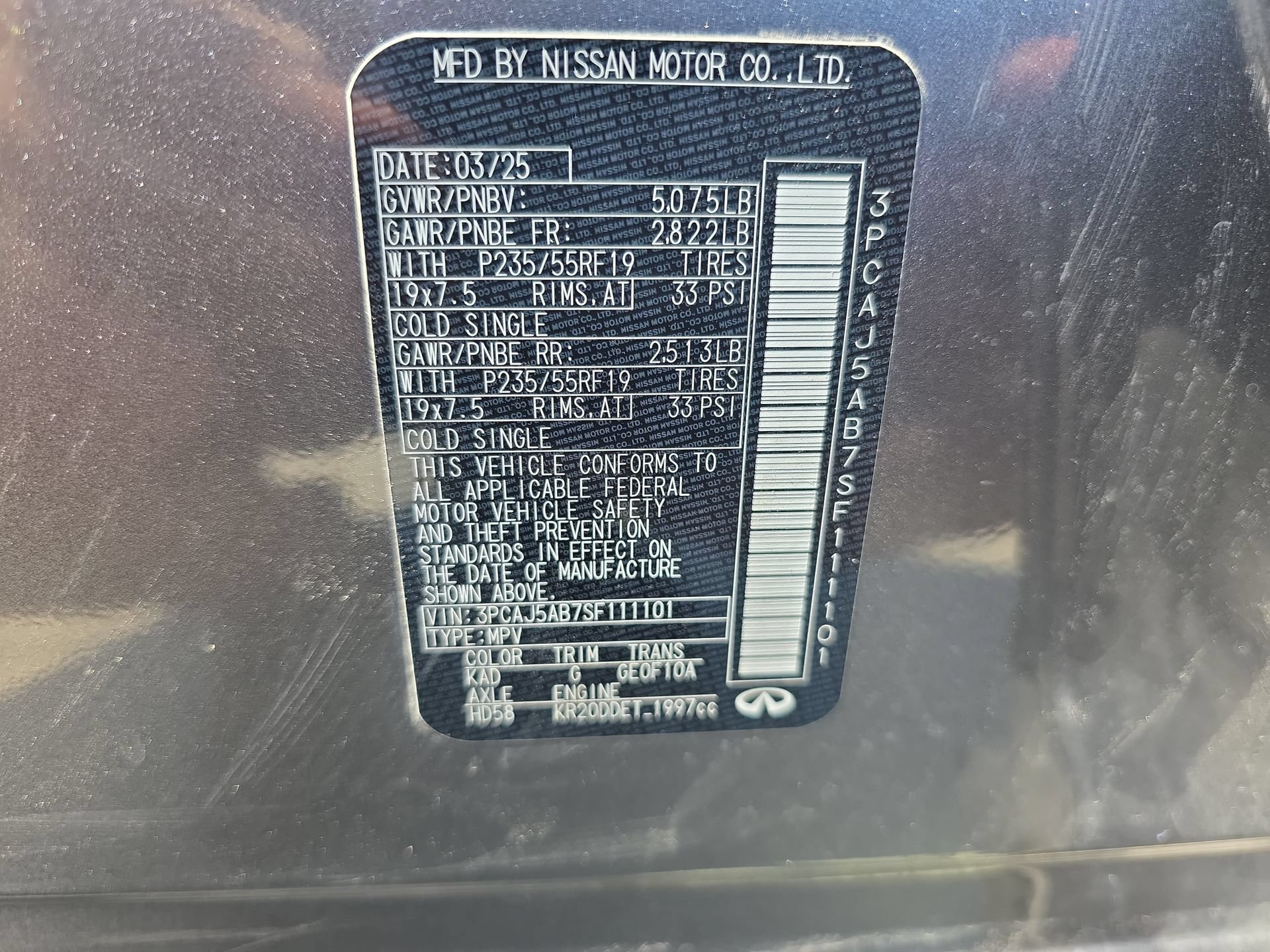 Certified 2025 INFINITI QX50 Pure AWD/4WD image 33