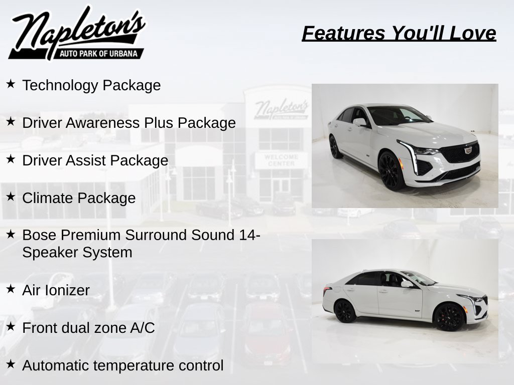 Used 2021 Cadillac CT4 V w/ Technology Package AWD/4WD image 8