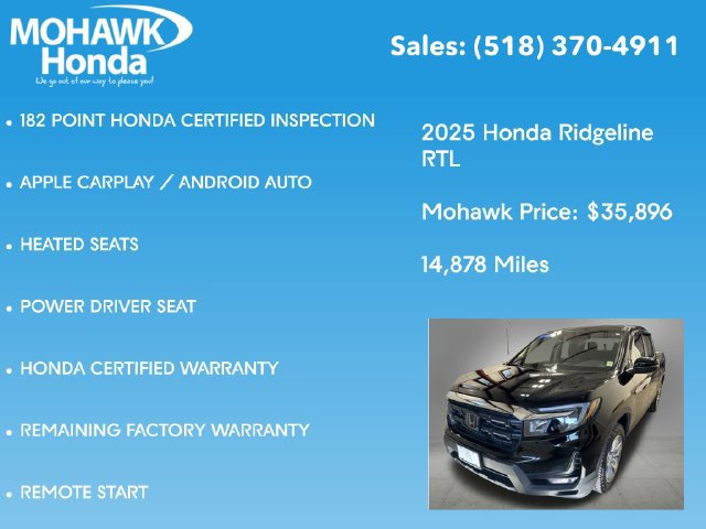 Certified 2025 Honda Ridgeline RTL image 16
