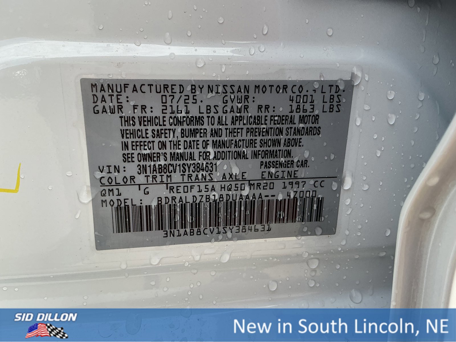 New 2025 Nissan Sentra SV w/ All-Weather Package image 12