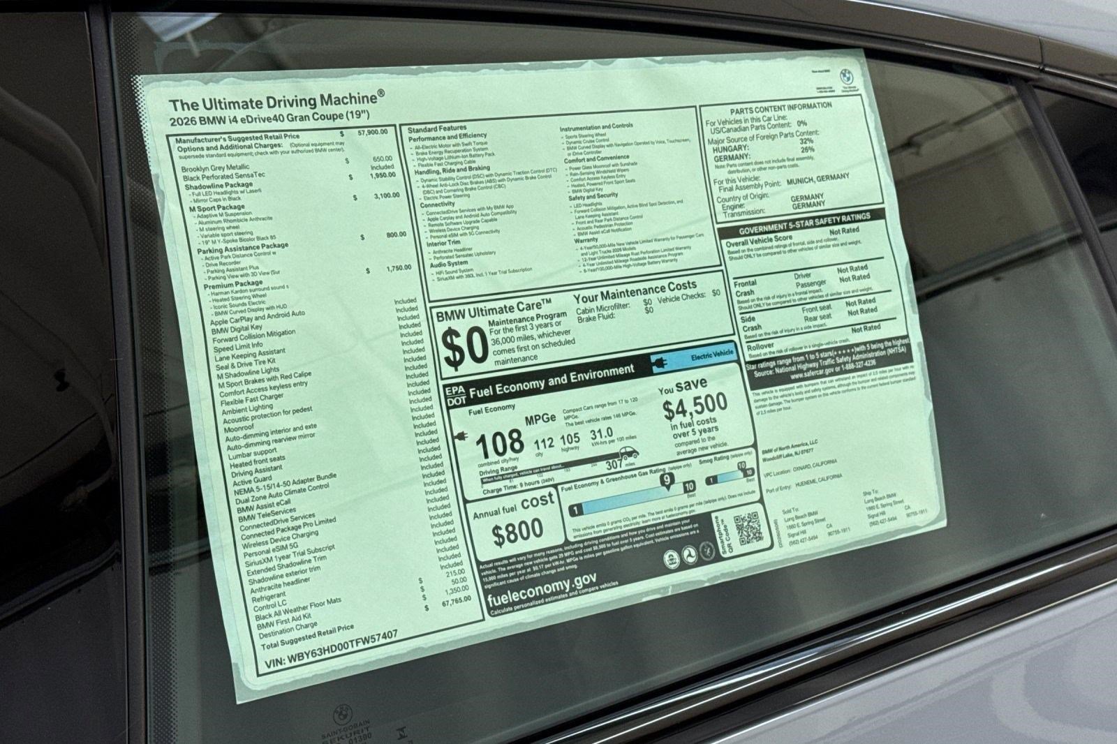 New 2026 BMW i4 eDrive40 w/ M Sport Package RWD image 29