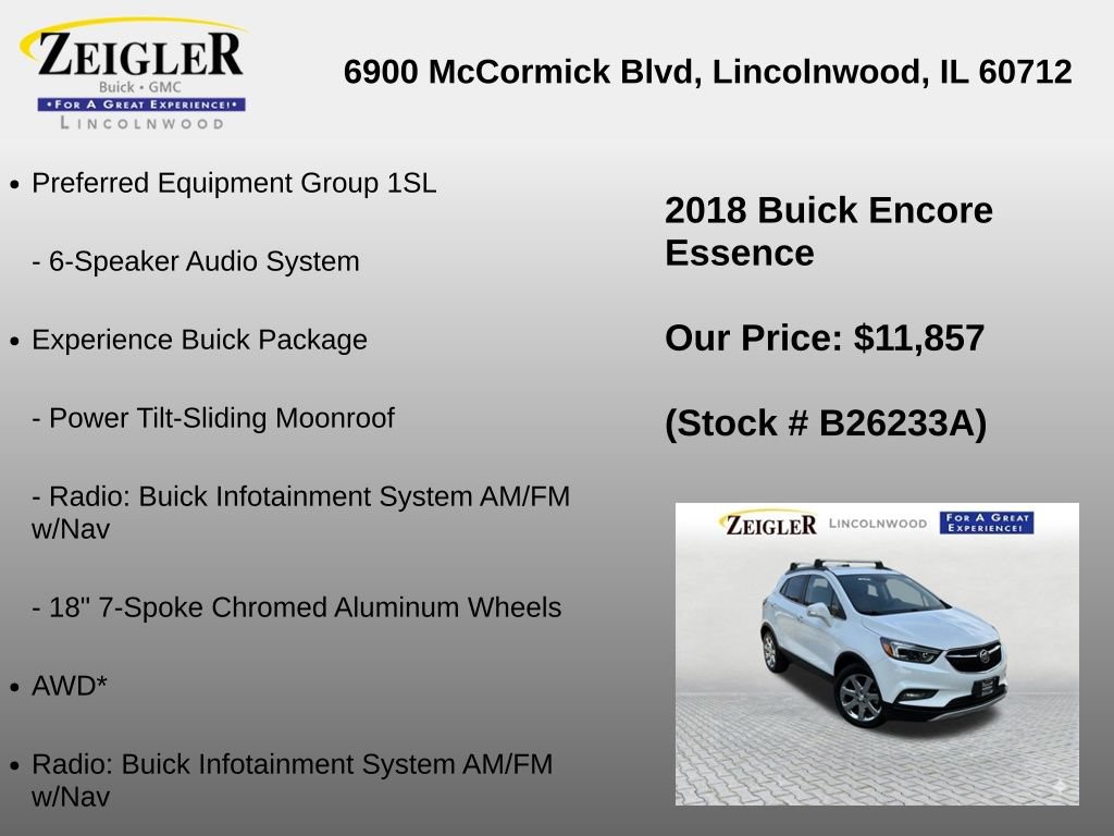 Used 2018 Buick Encore Essence w/ Experience Buick Package AWD/4WD image 6