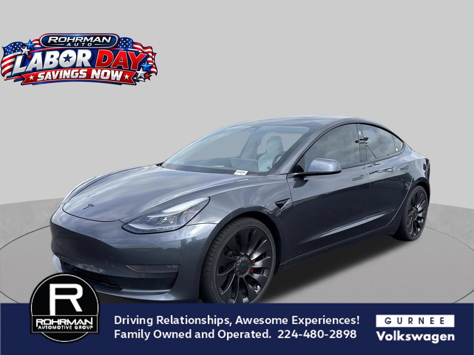 Used 2021 Tesla Model 3 Performance AWD/4WD image 1