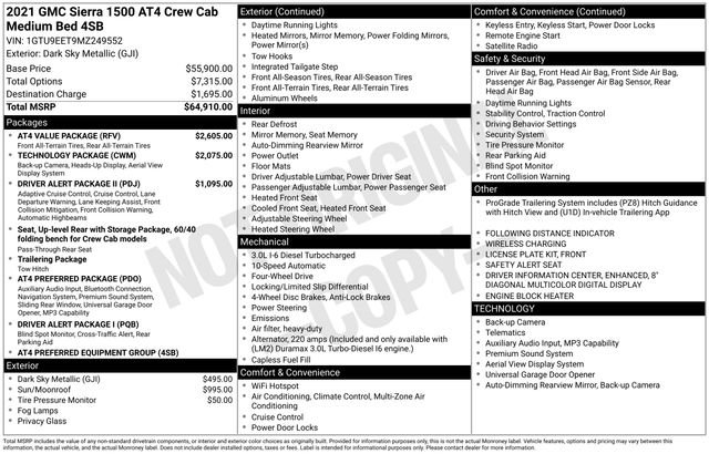 Used 2021 GMC Sierra 1500 AT4 w/ AT4 Value Package image 39