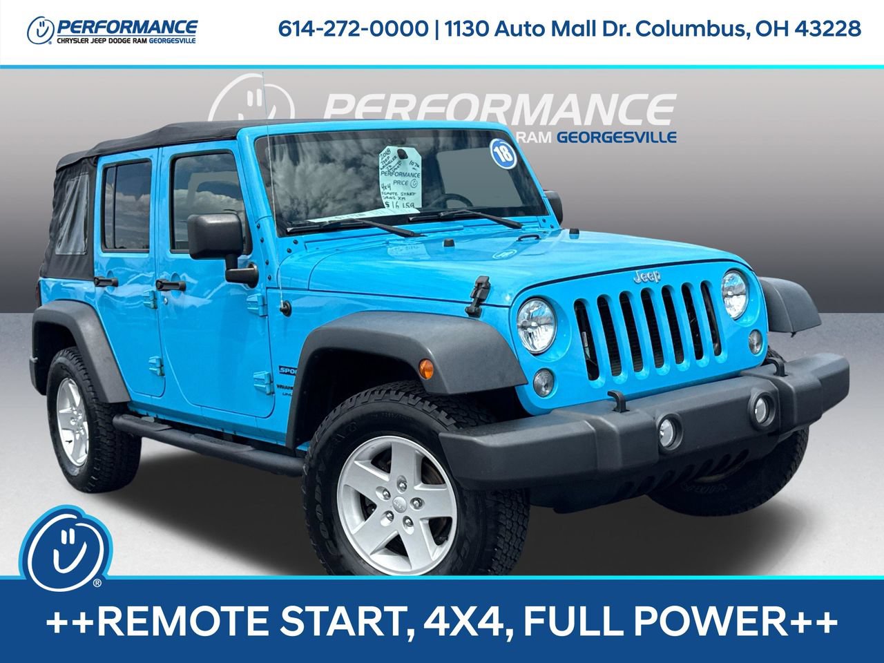 Used 2018 Jeep Wrangler Unlimited Sport S