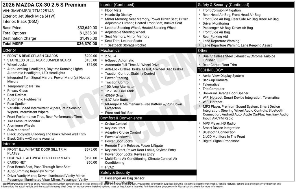 New 2026 MAZDA CX-30 AWD 2.5 S w/ Premium Package image 6