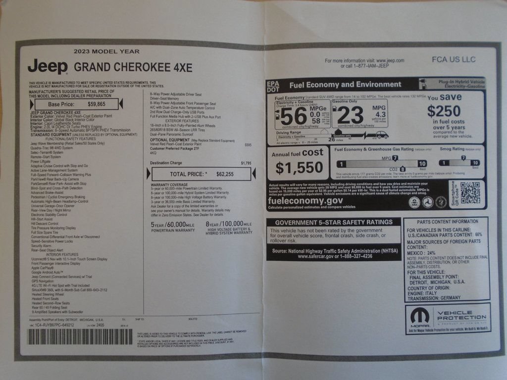 Used 2023 Jeep Grand Cherokee 4WD 4xe image 37