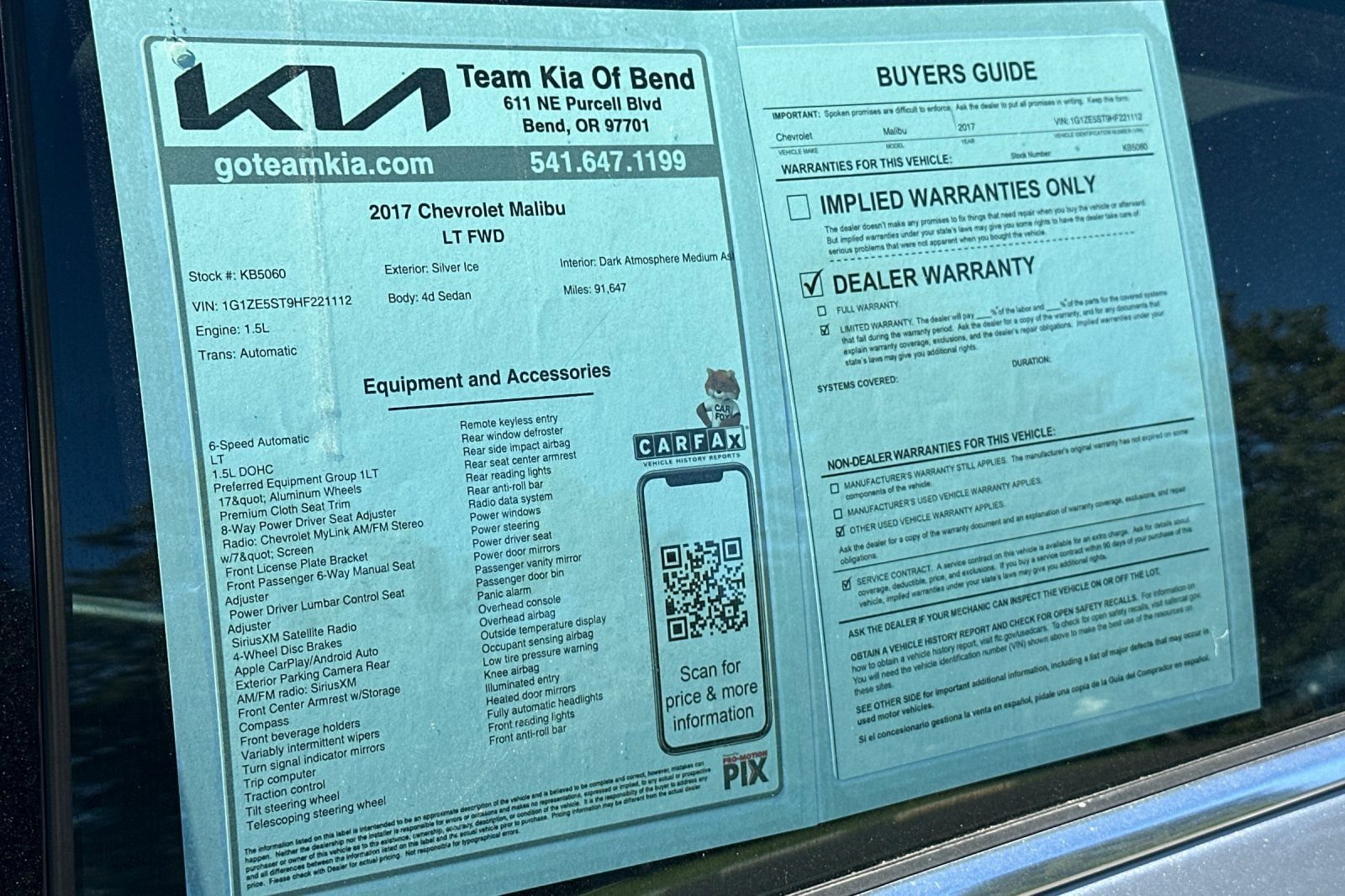 Used 2017 Chevrolet Malibu LT FWD image 28