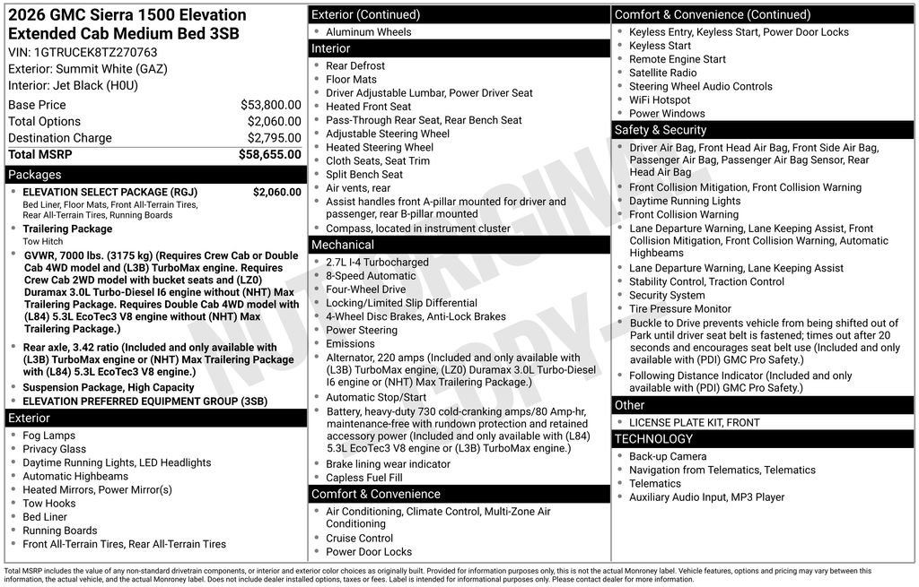 New 2026 GMC Sierra 1500 Elevation w/ Elevation Select Package image 5