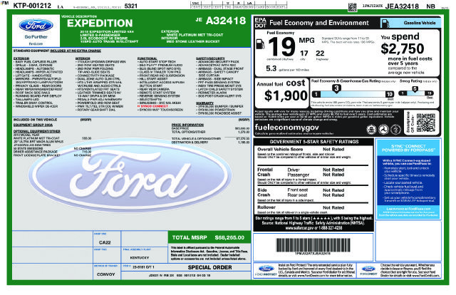 Used 2018 Ford Expedition Limited w/ Driver Assistance Package AWD/4WD image 2