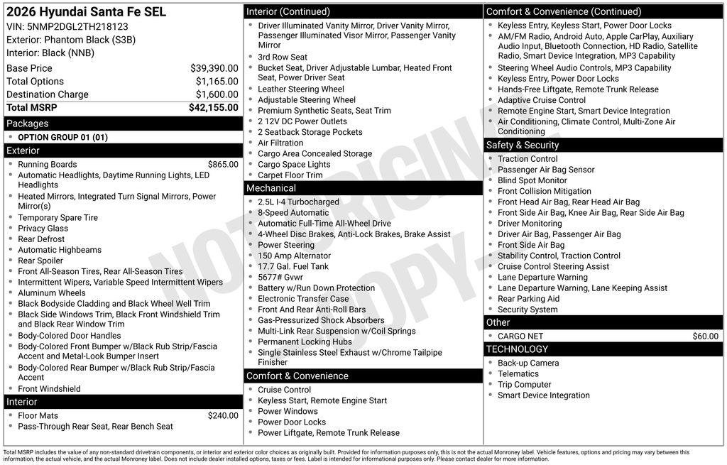 New 2026 Hyundai Santa Fe SEL AWD/4WD image 34