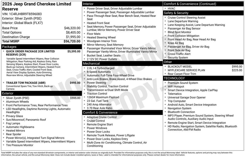 New 2026 Jeep Grand Cherokee Limited AWD/4WD image 30