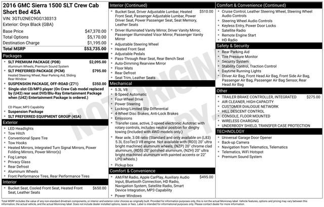 Used 2016 GMC Sierra 1500 SLT w/ SLT Premium Package image 15